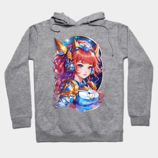 The Hunter's Journey: Mesmerizing AI Anime Character Art in Orion Hoodie